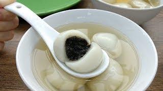 Chewy Black Sesame Glutinous Rice Ball | MyKitchen101en