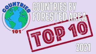 Top 10 Countries By Forested Area (% of land area)  - Countries 101