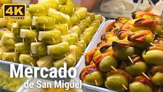 MADRID | MERCADO SAN MIGUEL | Walking Tour [4K] Spain