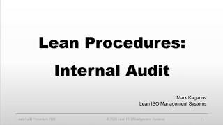 How to Conduct Internal ISO Audit | Lean ISO Management Systems