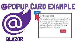 Blazor : Create and Use Popup Card [Basic Example]