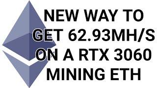 How to get 62.96mh/s mining ETH on a rtx 3060 LHR card (Not driver hack)