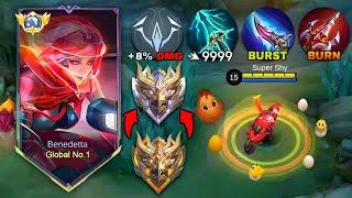 WHEN GLOBAL BENEDETTA ENTER RANKED GAME At MYTHICAL IMMORTAL  EXP LANE GAMEPLAY | MOBILE LEGENDS