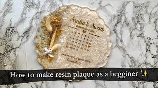 How to make resin wedding/engagement tray as a beginner | Resin Class | Resin Tutorial