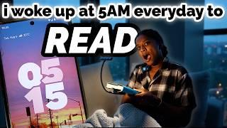 i woke up at 5AM everyday to make time to READ | reading vlog