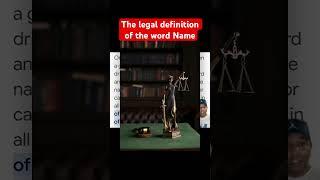 The legal definition of the word Name from Blacks law dictionary! #blackslaw #conspiracy #shorts