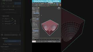 Boolean Modeling in 3Ds Max – Fast & Clean Result #shorts  #3dsmax #boolean