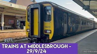 Trains at Middlesbrough - 29/9/24