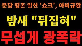 분당 11억 아파트가 어쩌다 5억6천, 망연자실!!