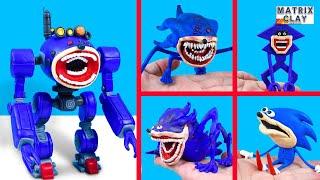 How To Make All CHAOS The SONIC  TAPES -TRANSFORM ROBOT | CLAY TUTORIAL