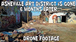 Asheville Art District is Gone 4K /6 Months after Hurricane Helene  (DJI Mavic Air 2S Drone Footage)