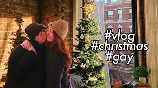 christmas in boston + apartment tour || lesbian couple vlog