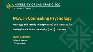 Marriage & Family Therapy | USF Sacramento