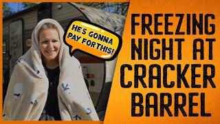 RV EAST COAST BOONDOCKING AT CRACKER BARREL / COLD WEATHER