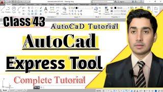 AutoCAD CLASS 43 - Express Tool of AutoCAD - English Subtitle - how to Use Express Tools in AutoCAD