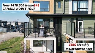 Brand New Affordable $410,000 Townhome Full Tour| Zero Monthly Fees Townhouse| Canada Home Tour