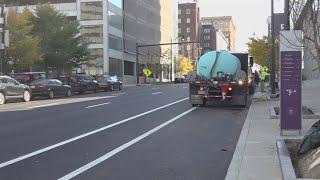 Front Street in downtown Columbus becoming a two-way street Tuesday morning