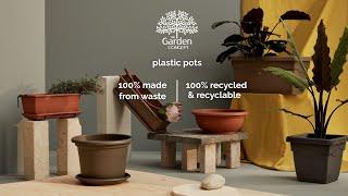 Eco-friendly pots from Recycled-Recyclable plastics | Pots for Plants | The Garden Concept Store