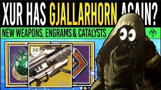 Destiny 2: XUR HAS GJALLARHORN & NEW CATALYSTS! Weapons, Exotics, Engrams & Armor (20th Sept)