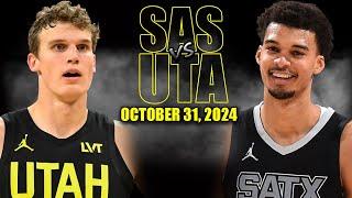 San Antonio Spurs vs Utah Jazz Full Game Highlights - October 31, 2024 NBA Season