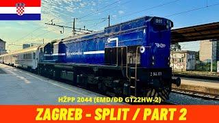 Cab ride Zagreb - Split Part 2 to Gračac (Croatian Railways, Croatia) train drivers' view 4K