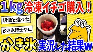 【2ch面白いスレ】1kg冷凍イチゴ購入！かき氷作るやで～ｗｗｗ