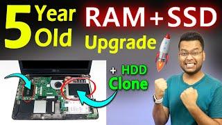 Make Your Laptop 5X Faster  How to Install SSD in Laptop | Laptop RAM Upgrade | Clone HDD to SSD