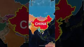 The 13 Countries Bordering China #china #worldmap #animatedmap