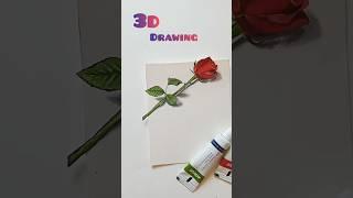 3D rose painting easy tutorial  #shorts #youtubeshorts #art