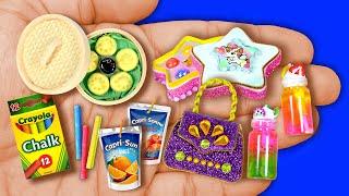 DIY miniatures 5 minute crafts Dumplings Capri Sun Unicorn Crayola Kawaii Juice Doll Miniature Food