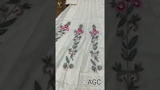 Premium Cambric Cotton Gown with beautiful Embroidery on sleeve #instyle #onlinestore #cottongown
