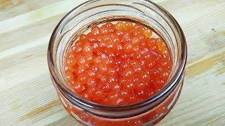 How to pickle salmon caviar in 5 minutes - THE BEST WAY
