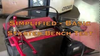 How to bench test a starter