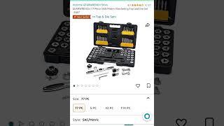 30 % off GEARWRENCH 77 Piece SAE/Metric Ratcheting Tap and Die Set