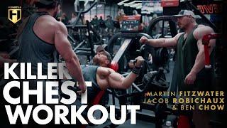 Killer Chest Workout With Martin Fitzwater, Ben Chow & Jacob Robichaux | HOSSTILE