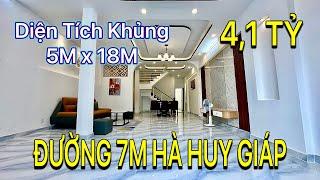 Bán Nhà Diện Tích Khủng 5M x 18m Đường 8m . Giá 4 Tỷ Tại Đường Hà Huy Giáp . Sát Bên Gò Vấp