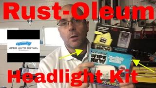 How to use the Rustoleum Wipe New headlight restoration kit. (product review)