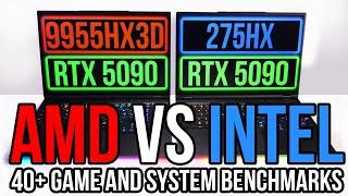 AMD Ryzen 9955HX3D 55% Faster CPU Bound vs Intel Core Ultra 9 275HX! 40+ Game and System Benchmarks