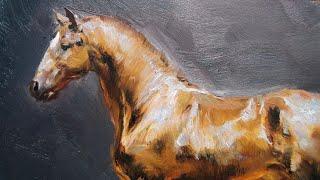 #PINTANDO UN #CABALLO DORADO | Óleo sobre lienzo