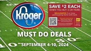 *NEW MEGA* Kroger MUST DO Deals for 9/4-9/10 | Buy 3 Save $2 Each, Spend $15 Save $5, & MORE