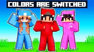 Our COLORS are SWITCHED in Minecraft!