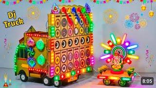 Diy Mini Wedding Dj Road Lights Gadi Wala Dj | Mini Dj Truck Decoration Light Gauri Ganesh trolley