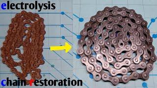 Chain restoring rust remover electrolysis tapsir creation