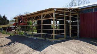 Pole Barn Addition Sheet Metal and Tree Removal