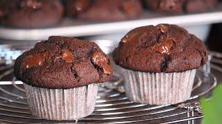 Double Chocolate Muffins: soft for days! | How Tasty Channel