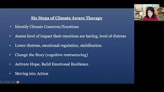 Psychotherapy and Climate Change