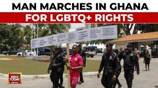 Ghana LGBTQ+ Bill News: Man Marches In Ghana For LGBTQ+ Rights As Restrictive Bill Remains Stalled