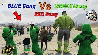 FRANKLIN'S SHINCHAN'S Green Gang Vs AVENGERS Blue and Red Gang Fight in GTA 5 (Malayalam)  #80