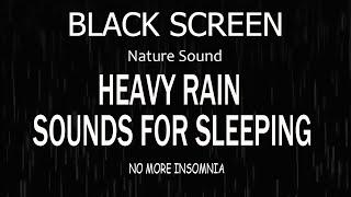 Rainfall with Black Screen Ambience - No Thunder, Just Pure Rain for Peaceful Sleep and Relaxation