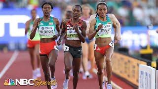 Faith Kipyegon creates early break, then explodes in last lap for 4th 1500m World title | NBC Sports